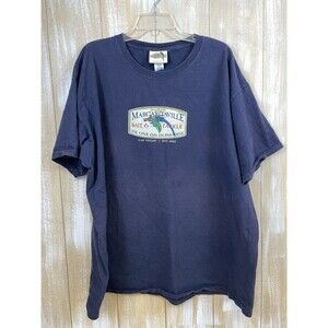 Jimmy Buffett Margaritaville Las Vegas Bait & Tackle Mens XXL Blue T-Shirt READ